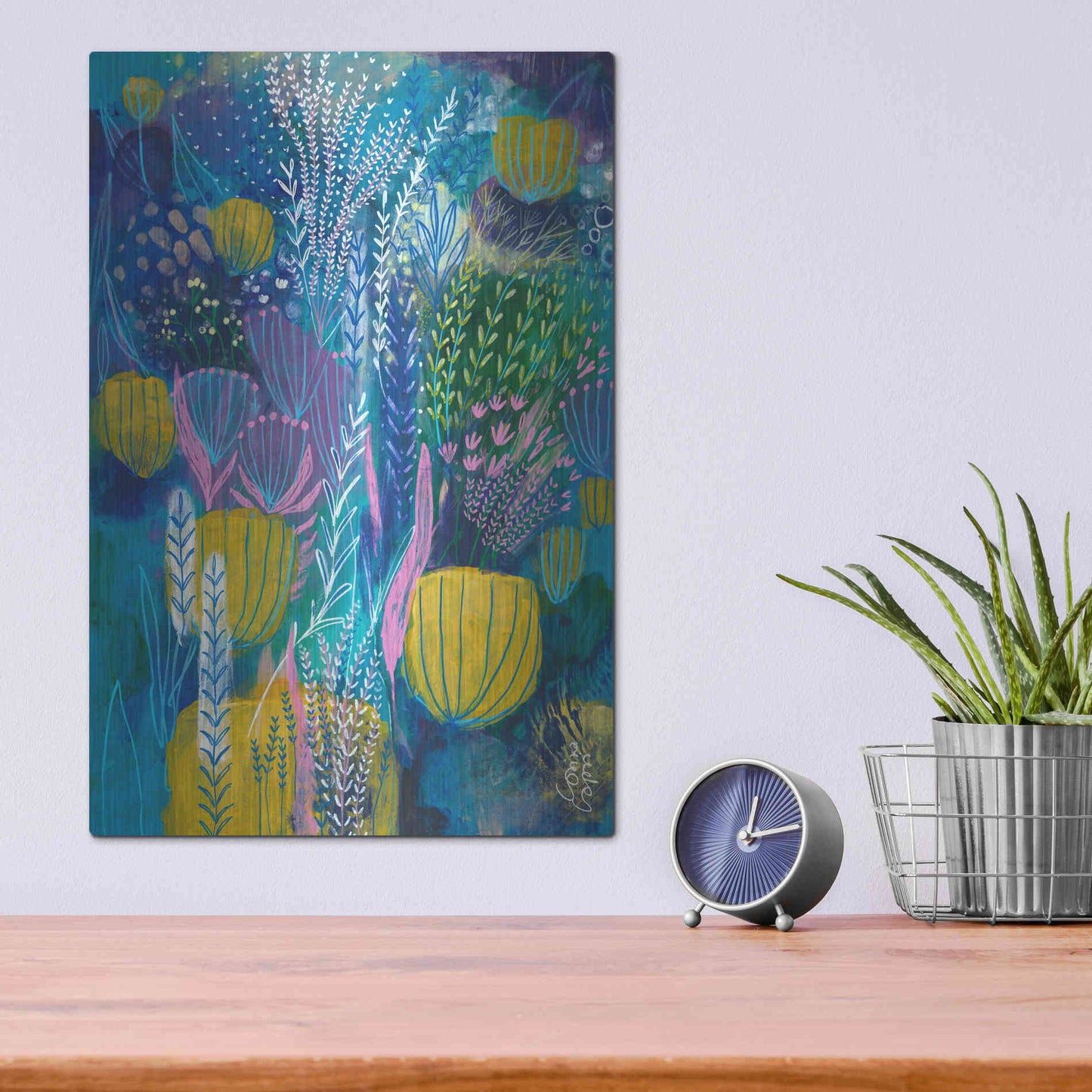 Luxe Metal Art 'Sea Life by Corina Capri Metal Wall Art,12x16