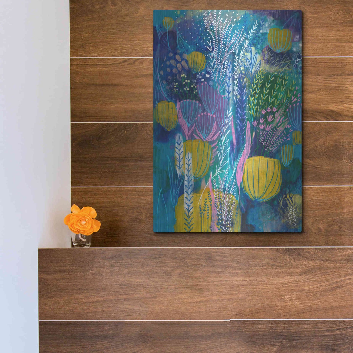 Luxe Metal Art 'Sea Life by Corina Capri Metal Wall Art,12x16