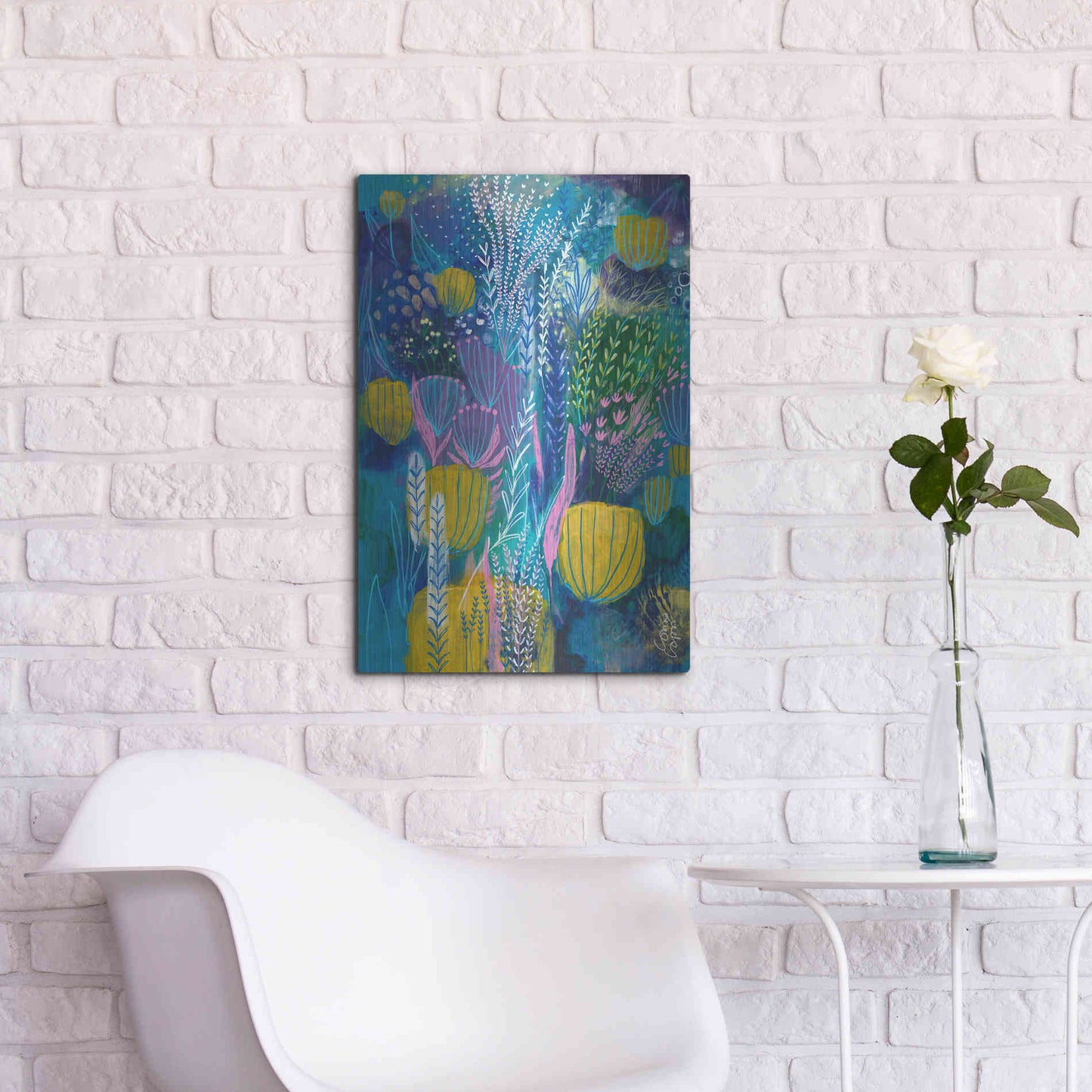 Luxe Metal Art 'Sea Life by Corina Capri Metal Wall Art,16x24