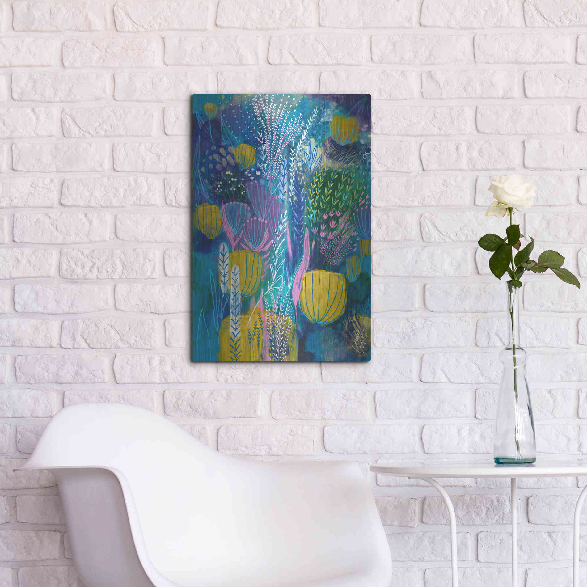 Luxe Metal Art 'Sea Life by Corina Capri Metal Wall Art,16x24