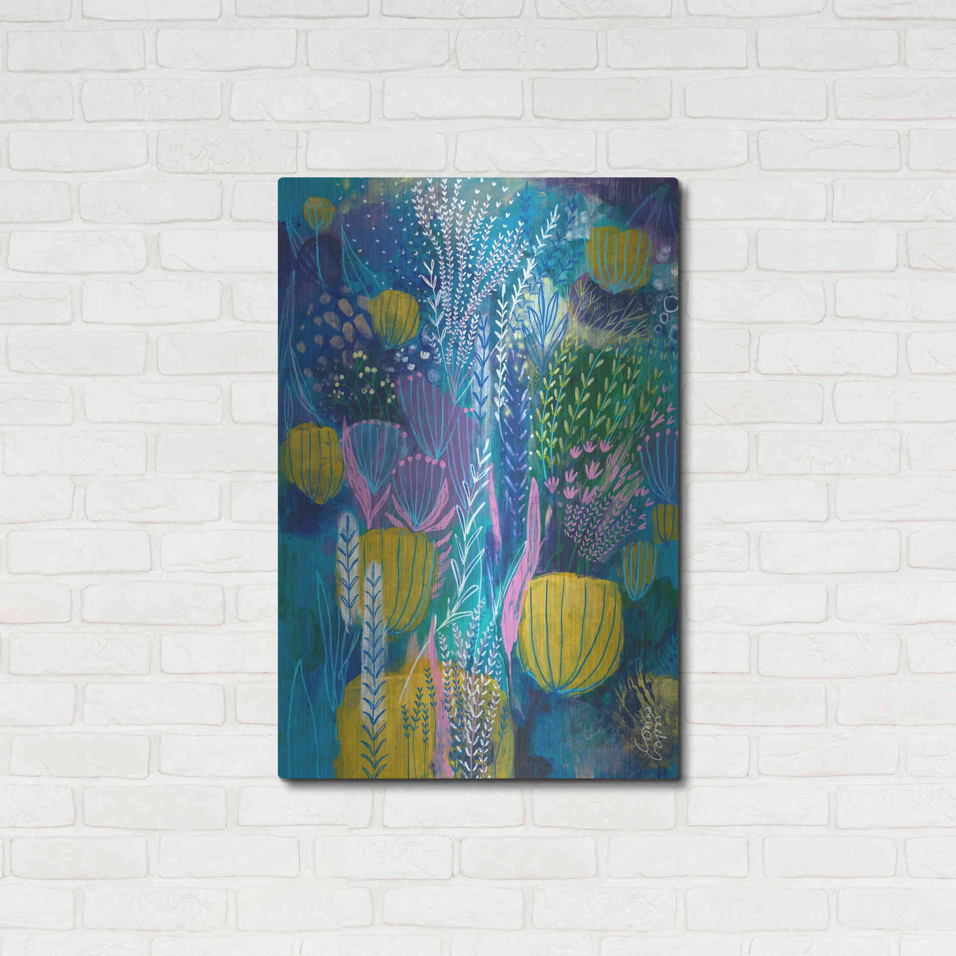 Luxe Metal Art 'Sea Life by Corina Capri Metal Wall Art,24x36