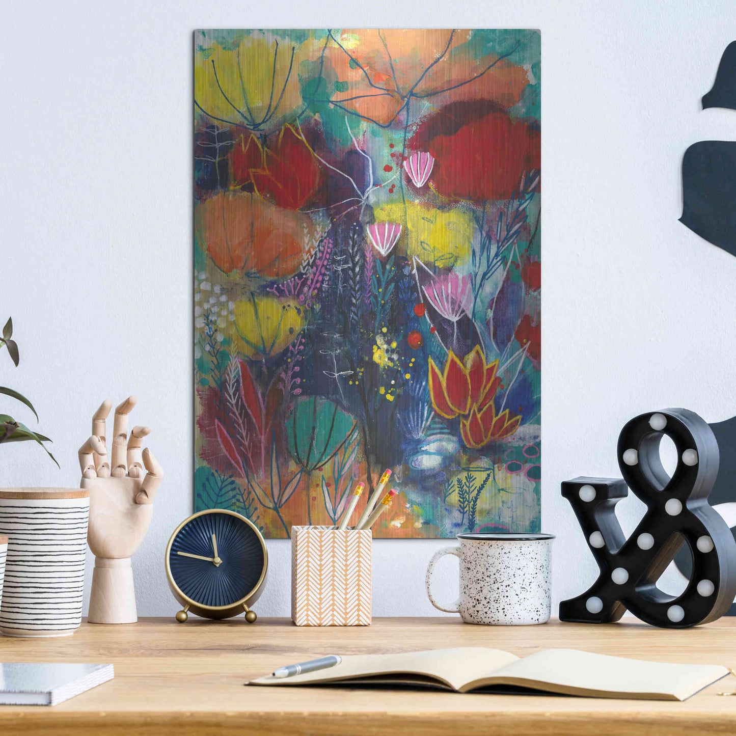 Luxe Metal Art 'All You Need is a Garden by Corina Capri Metal Wall Art,12x16