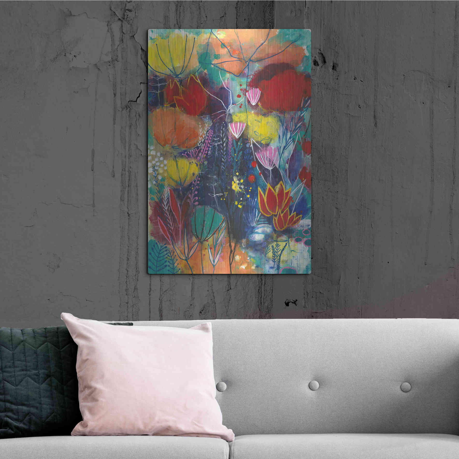 Luxe Metal Art 'All You Need is a Garden by Corina Capri Metal Wall Art,24x36