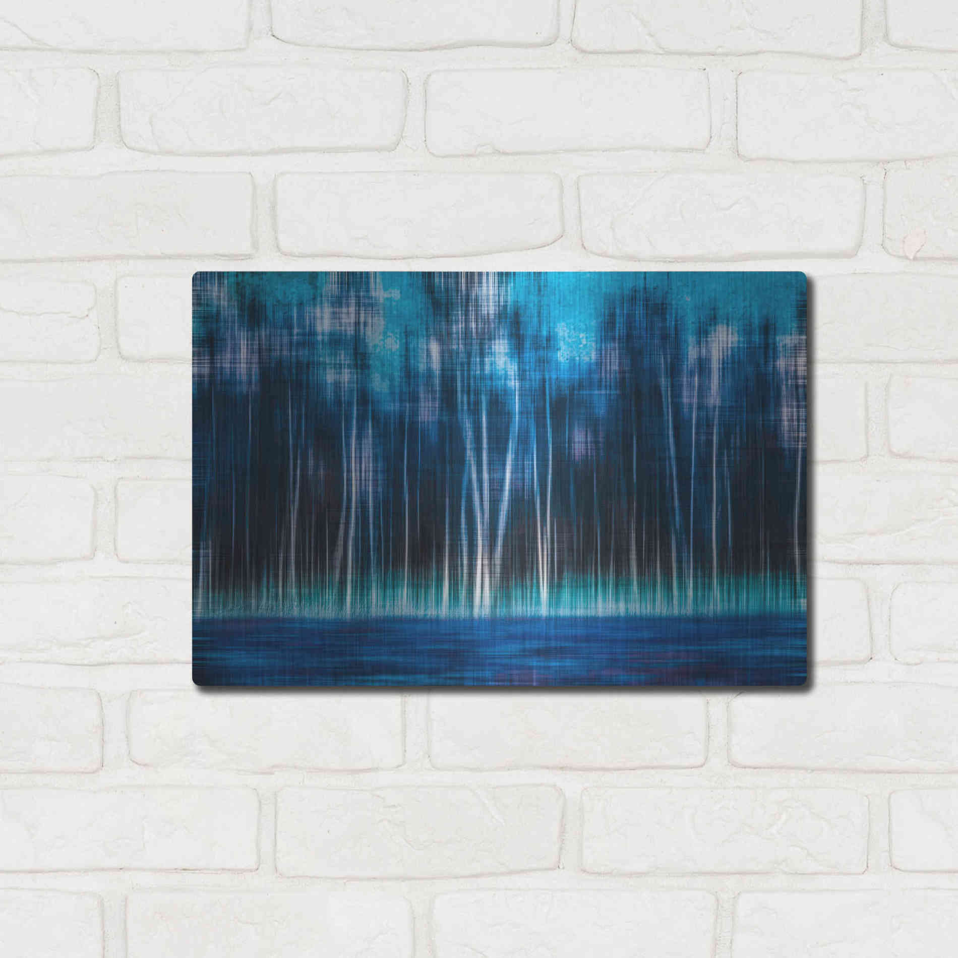 Luxe Metal Art 'Mystic Forest by Hannes Cmarits Metal Wall Art,16x12