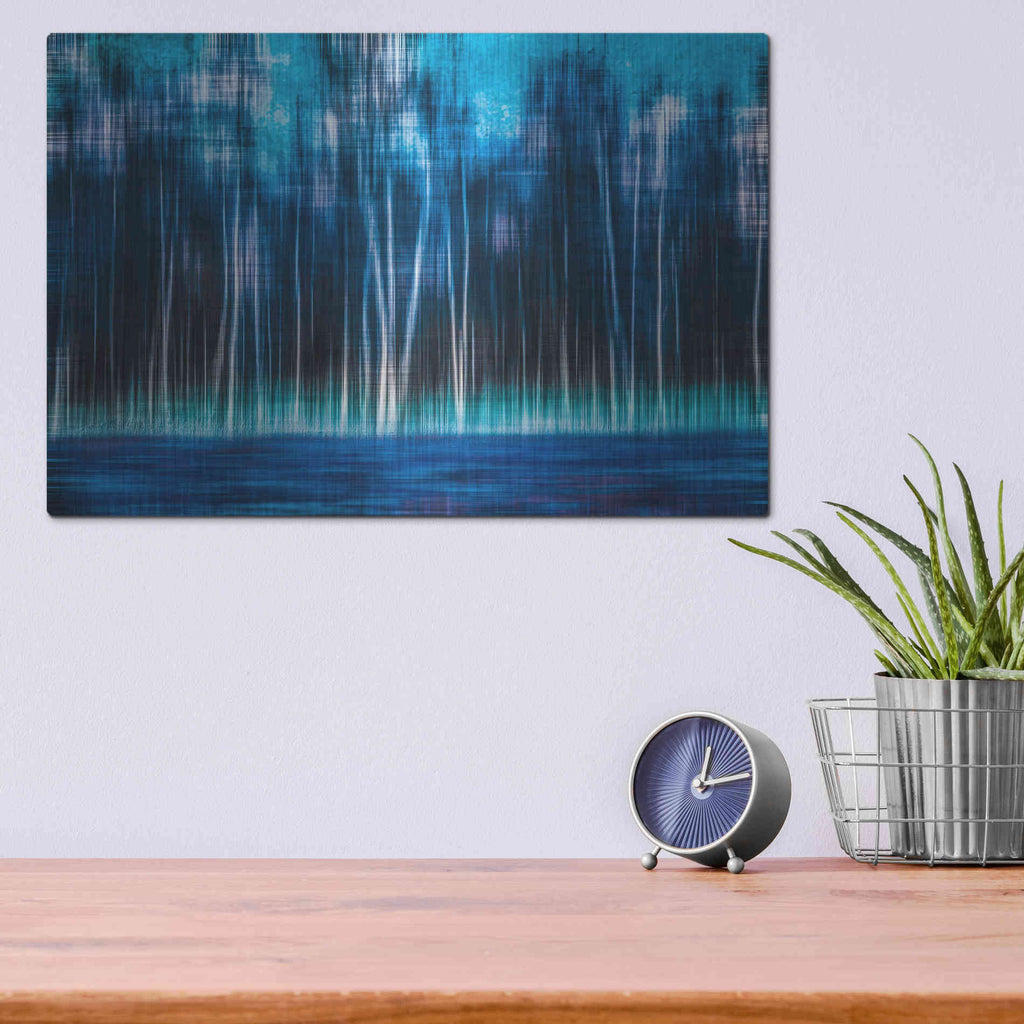 Luxe Metal Art 'Mystic Forest by Hannes Cmarits Metal Wall Art,16x12