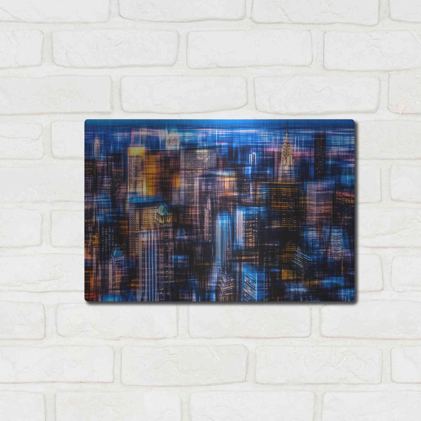 Luxe Metal Art 'Downtown II by Hannes Cmarits Metal Wall Art,16x12