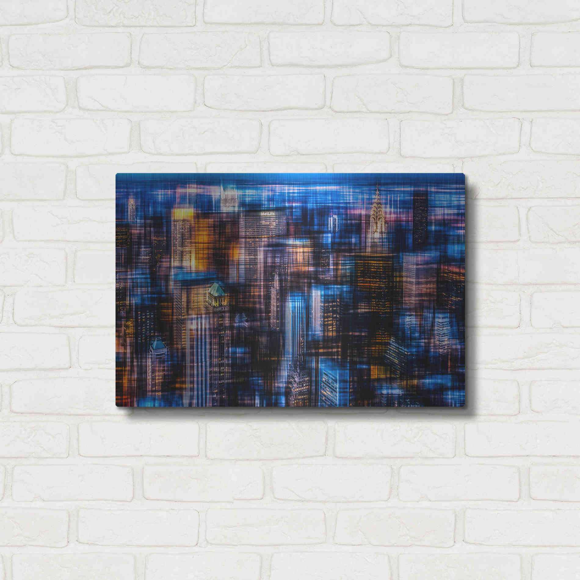 Luxe Metal Art 'Downtown II by Hannes Cmarits Metal Wall Art,24x16