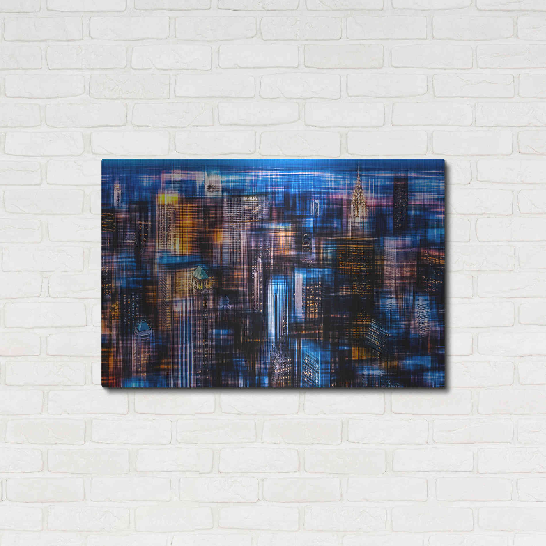 Luxe Metal Art 'Downtown II by Hannes Cmarits Metal Wall Art,36x24