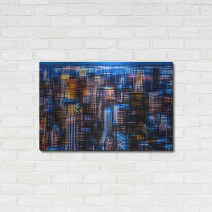 Luxe Metal Art 'Downtown II by Hannes Cmarits Metal Wall Art,36x24