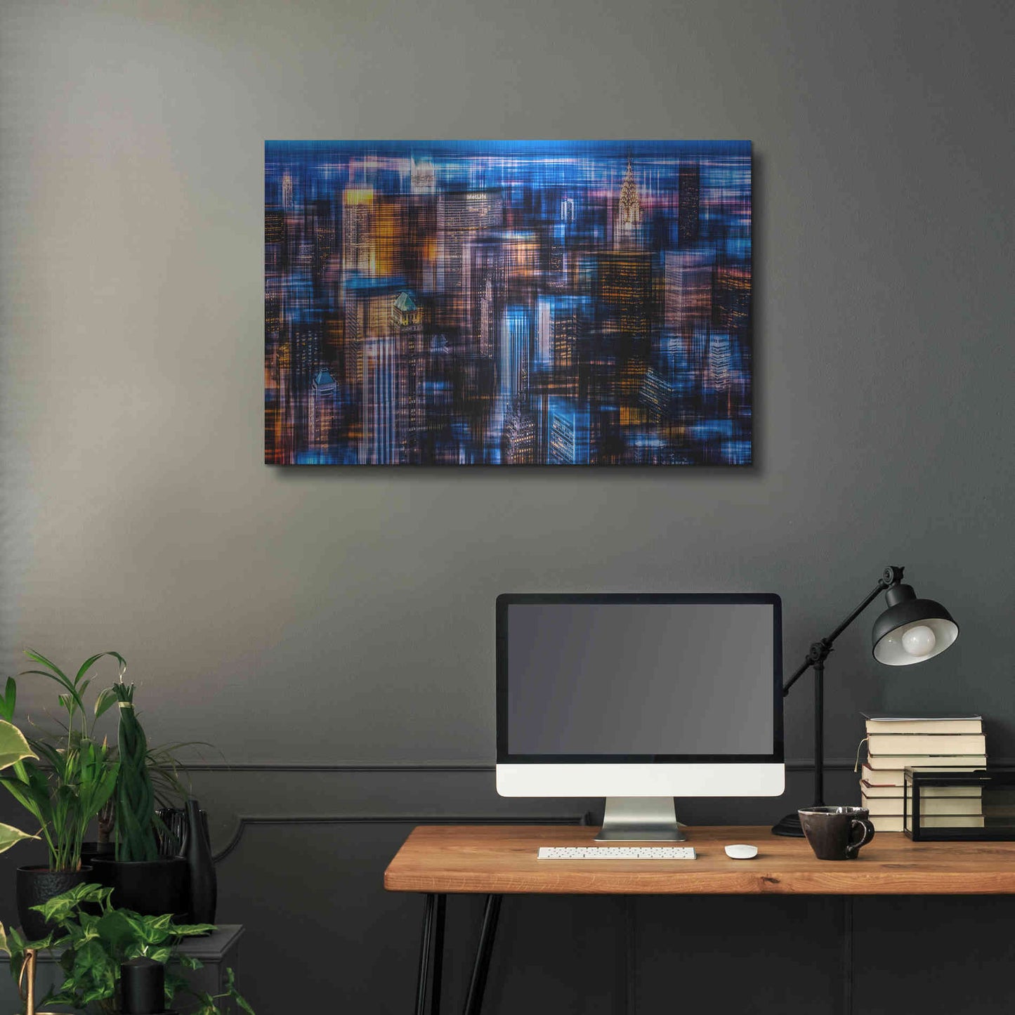 Luxe Metal Art 'Downtown II by Hannes Cmarits Metal Wall Art,36x24