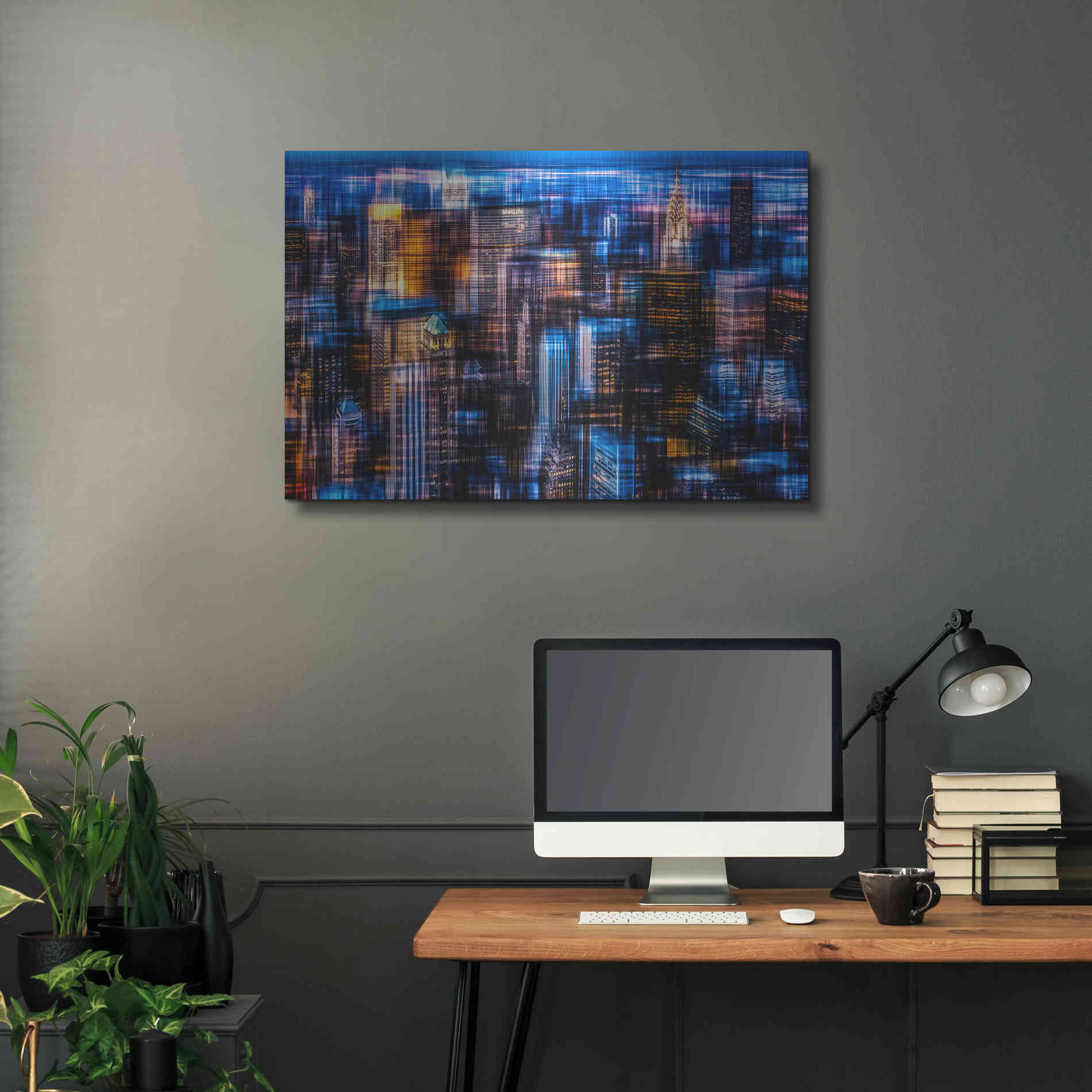 Luxe Metal Art 'Downtown II by Hannes Cmarits Metal Wall Art,36x24