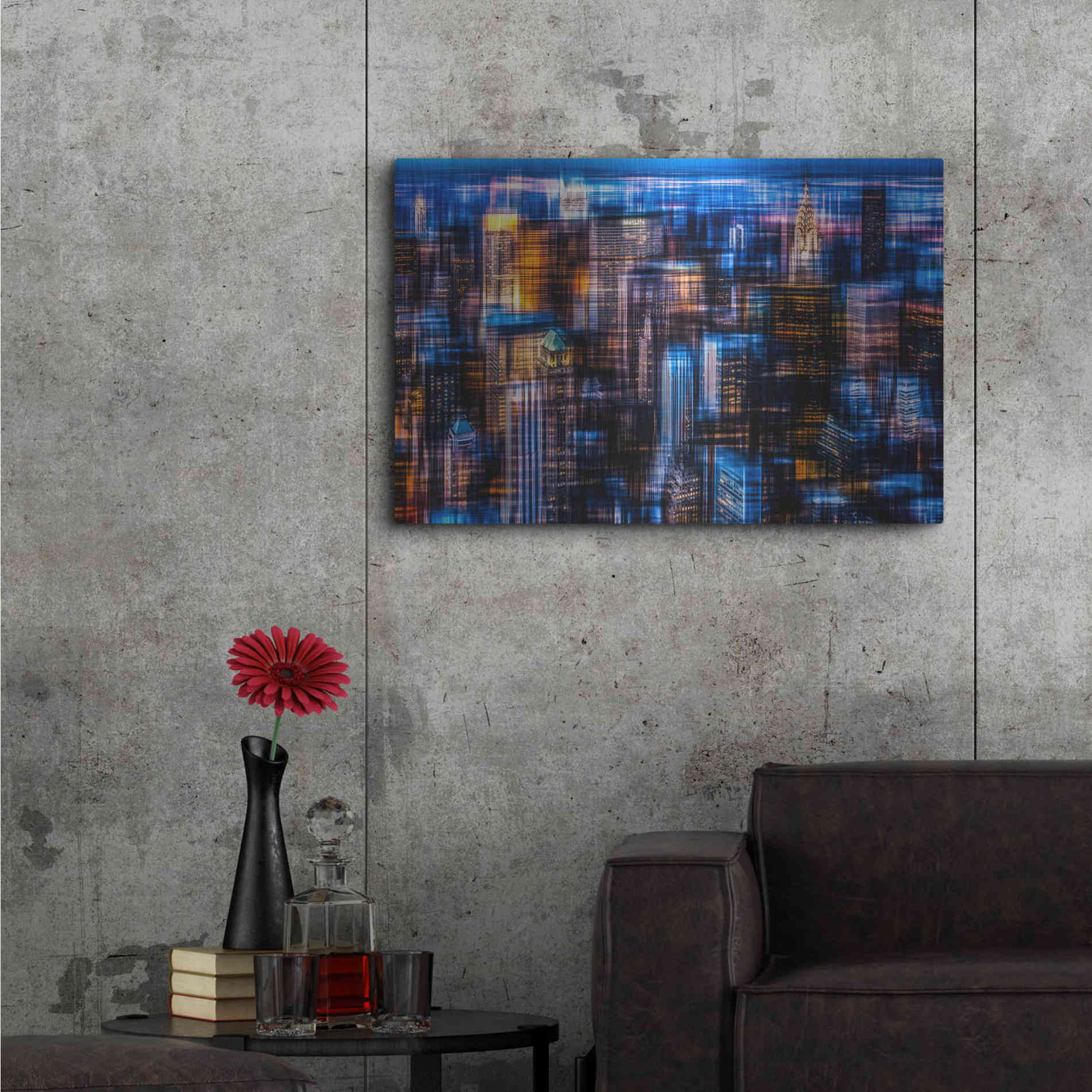 Luxe Metal Art 'Downtown II by Hannes Cmarits Metal Wall Art,36x24