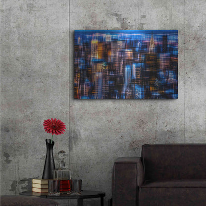 Luxe Metal Art 'Downtown II by Hannes Cmarits Metal Wall Art,36x24