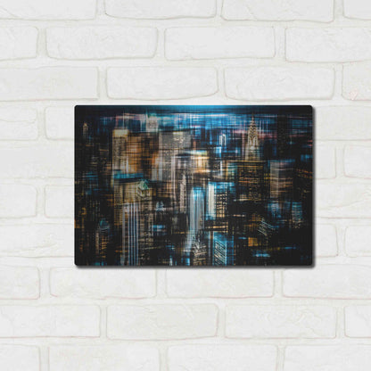 Luxe Metal Art 'Downtown I by Hannes Cmarits Metal Wall Art,16x12