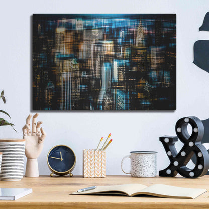 Luxe Metal Art 'Downtown I by Hannes Cmarits Metal Wall Art,16x12