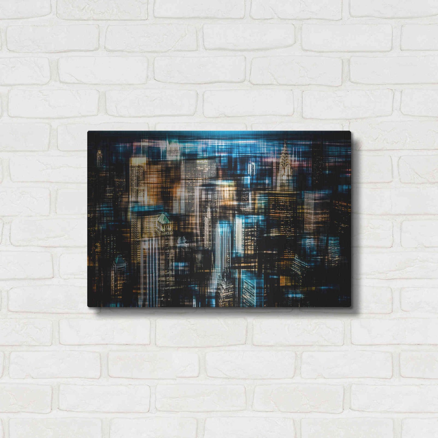 Luxe Metal Art 'Downtown I by Hannes Cmarits Metal Wall Art,24x16