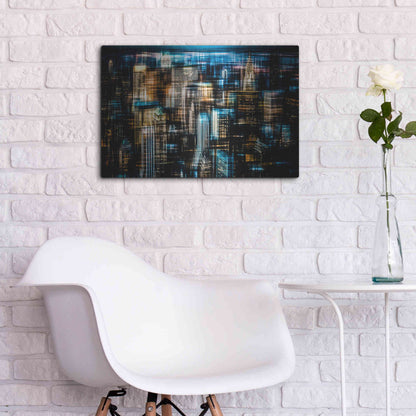 Luxe Metal Art 'Downtown I by Hannes Cmarits Metal Wall Art,24x16