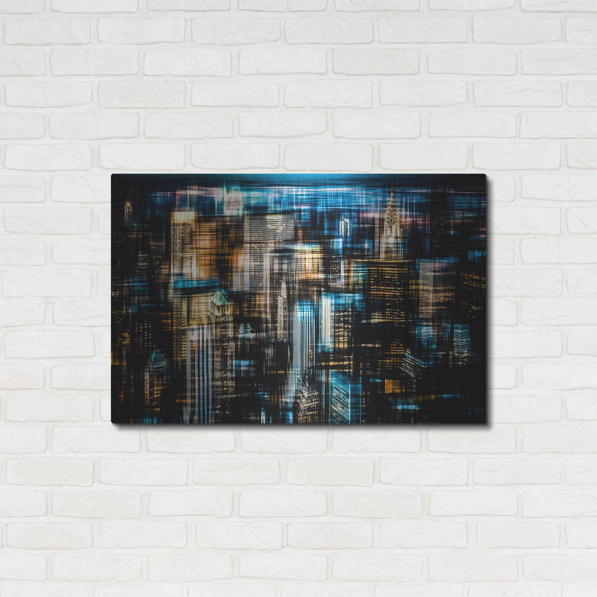 Luxe Metal Art 'Downtown I by Hannes Cmarits Metal Wall Art,36x24