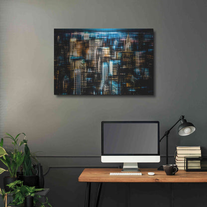 Luxe Metal Art 'Downtown I by Hannes Cmarits Metal Wall Art,36x24