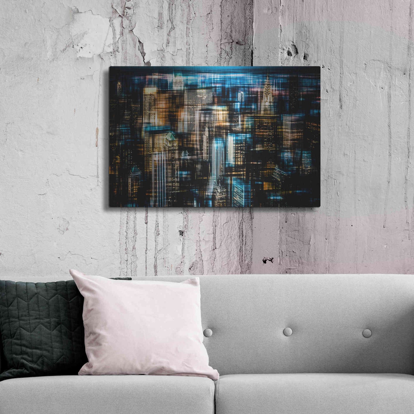 Luxe Metal Art 'Downtown I by Hannes Cmarits Metal Wall Art,36x24