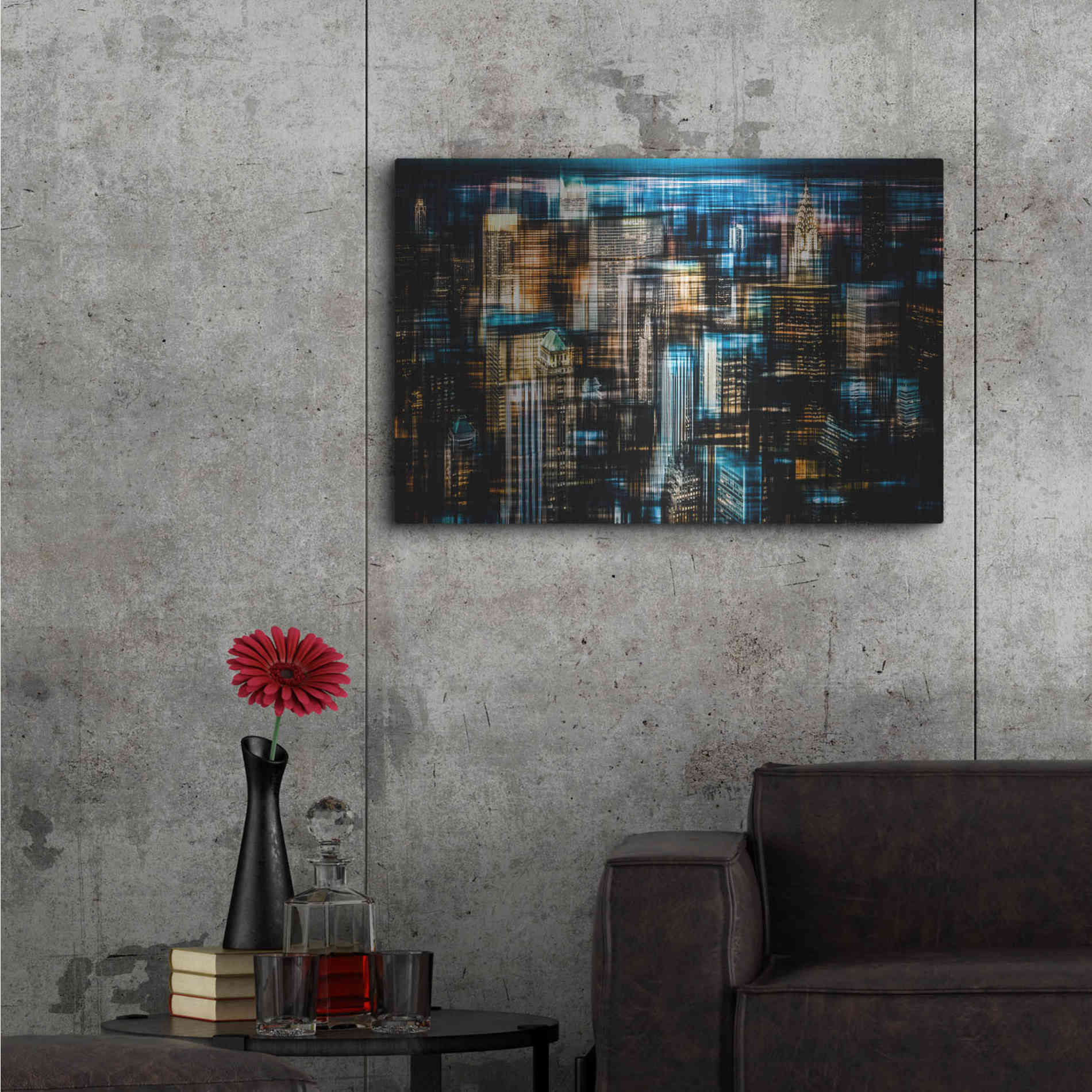 Luxe Metal Art 'Downtown I by Hannes Cmarits Metal Wall Art,36x24