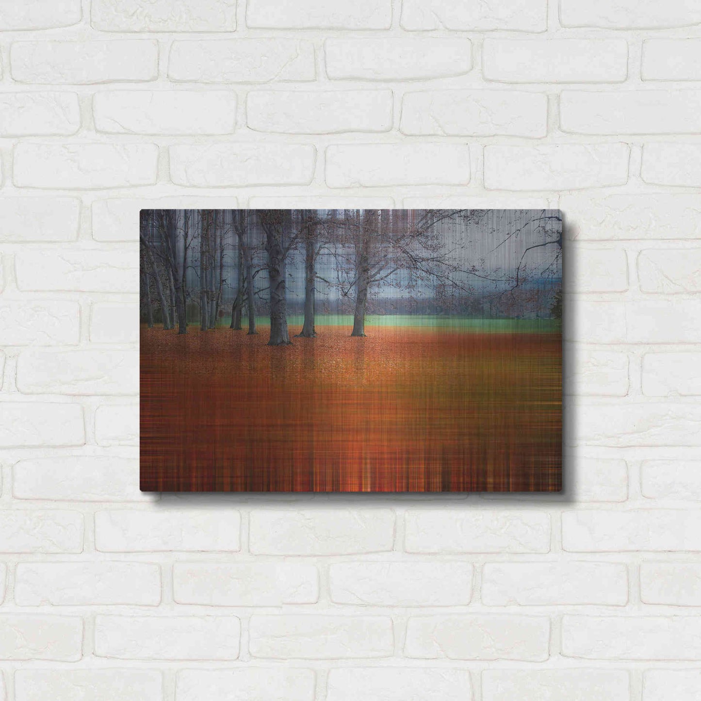 Luxe Metal Art 'Abstract Autumn by Hannes Cmarits Metal Wall Art,24x16