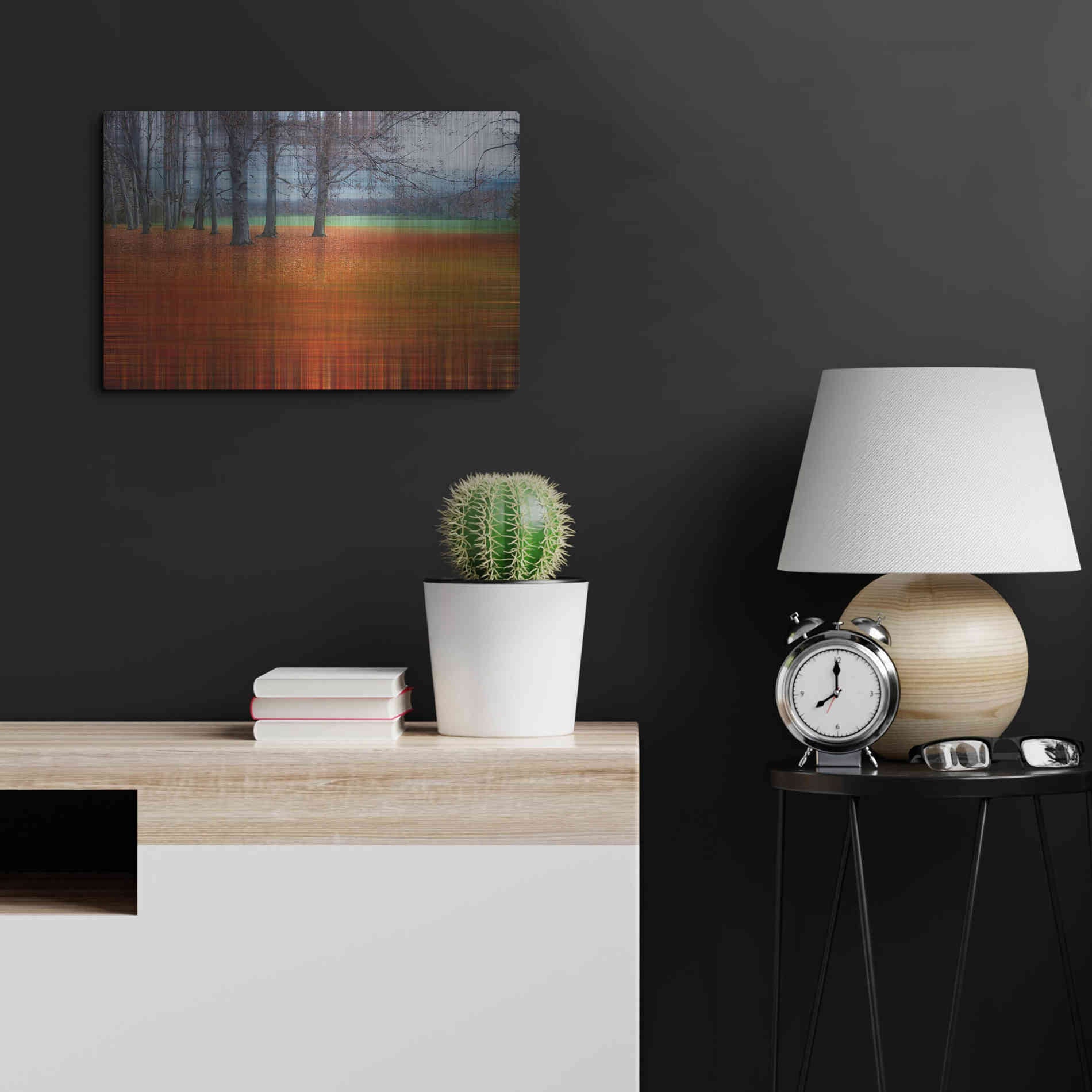 Luxe Metal Art 'Abstract Autumn by Hannes Cmarits Metal Wall Art,24x16