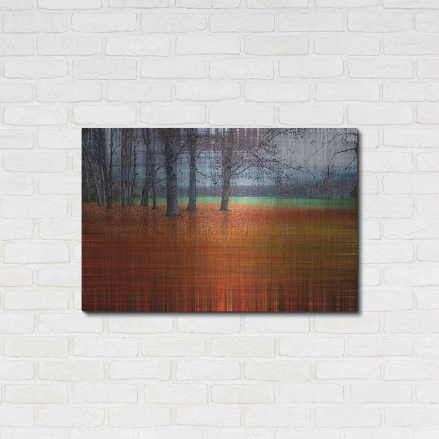 Luxe Metal Art 'Abstract Autumn by Hannes Cmarits Metal Wall Art,36x24