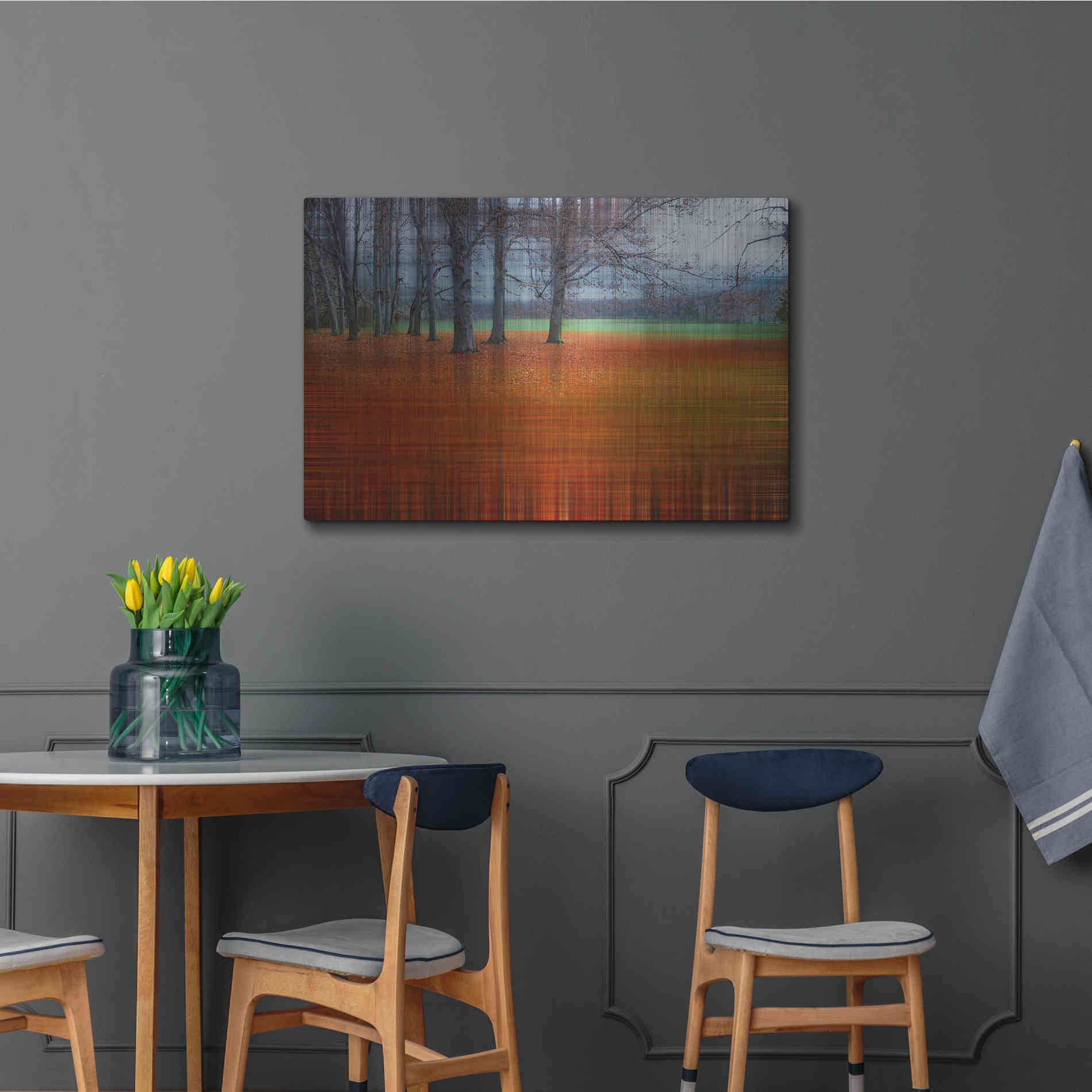 Luxe Metal Art 'Abstract Autumn by Hannes Cmarits Metal Wall Art,36x24