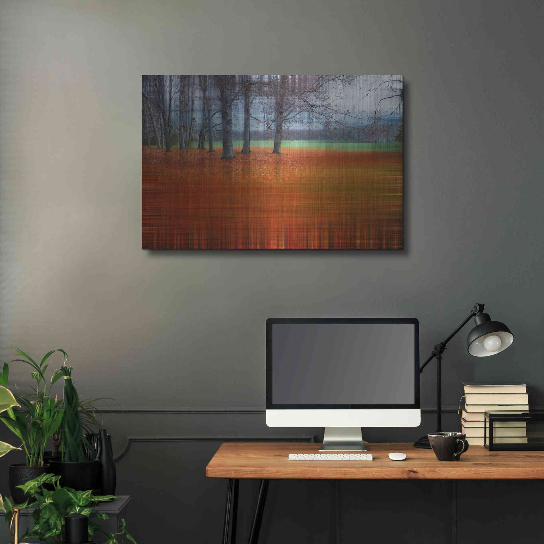 Luxe Metal Art 'Abstract Autumn by Hannes Cmarits Metal Wall Art,36x24