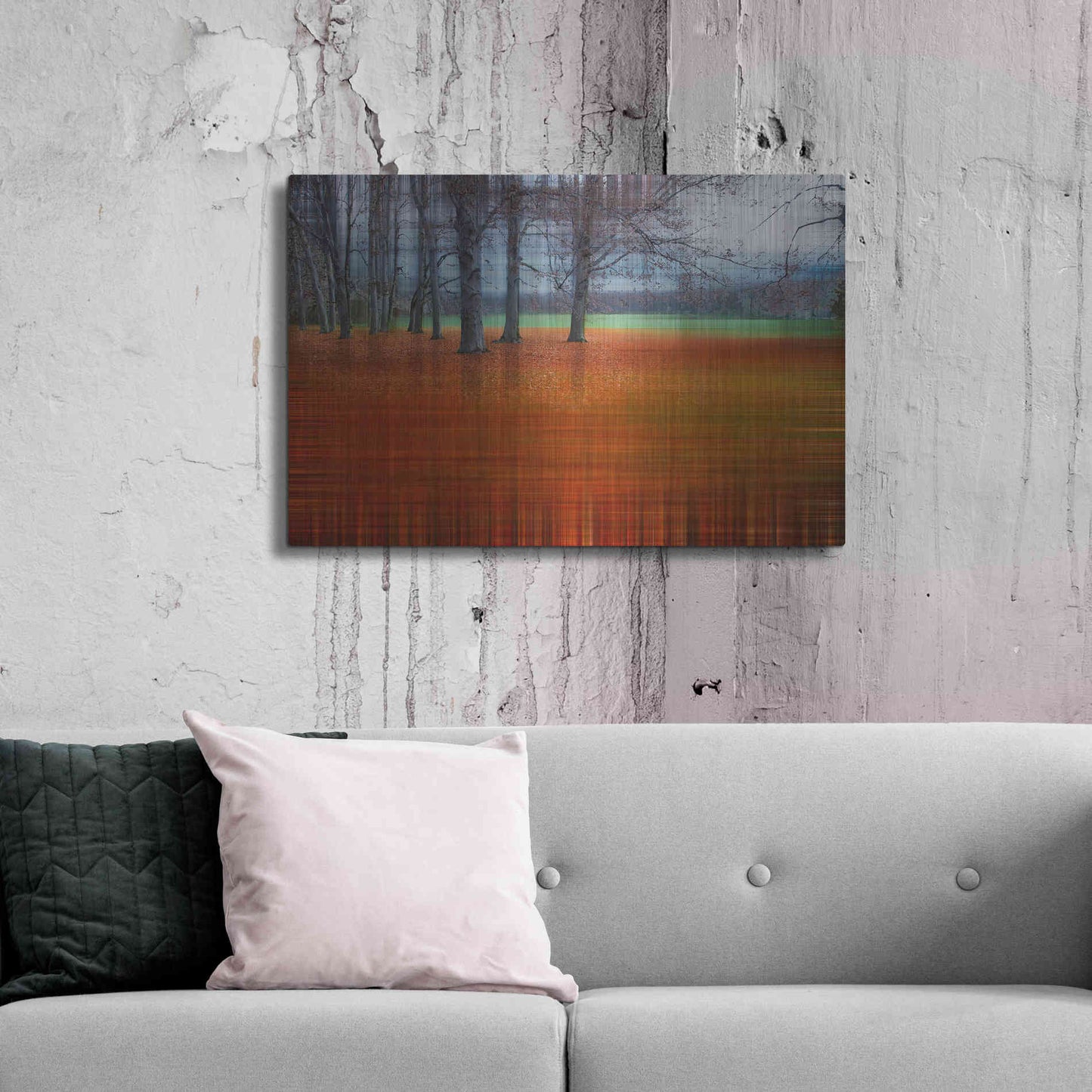 Luxe Metal Art 'Abstract Autumn by Hannes Cmarits Metal Wall Art,36x24