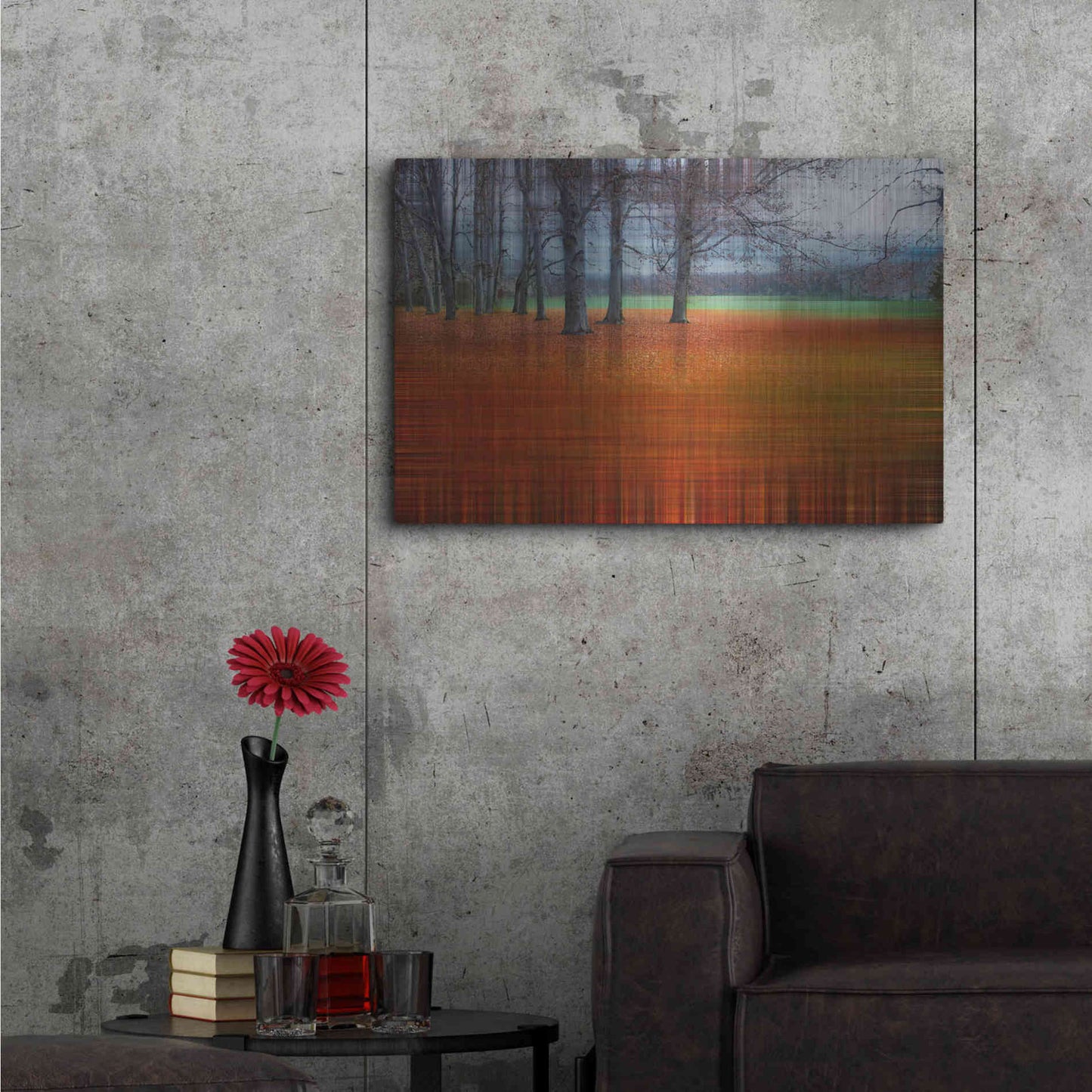 Luxe Metal Art 'Abstract Autumn by Hannes Cmarits Metal Wall Art,36x24