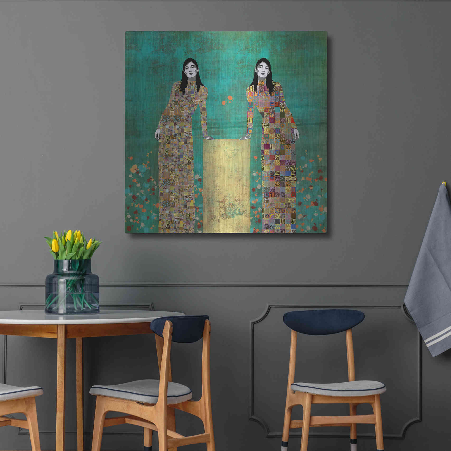 Luxe Metal Art 'Dale la Vueltas by Jose Cacho Metal Wall Art,36x36