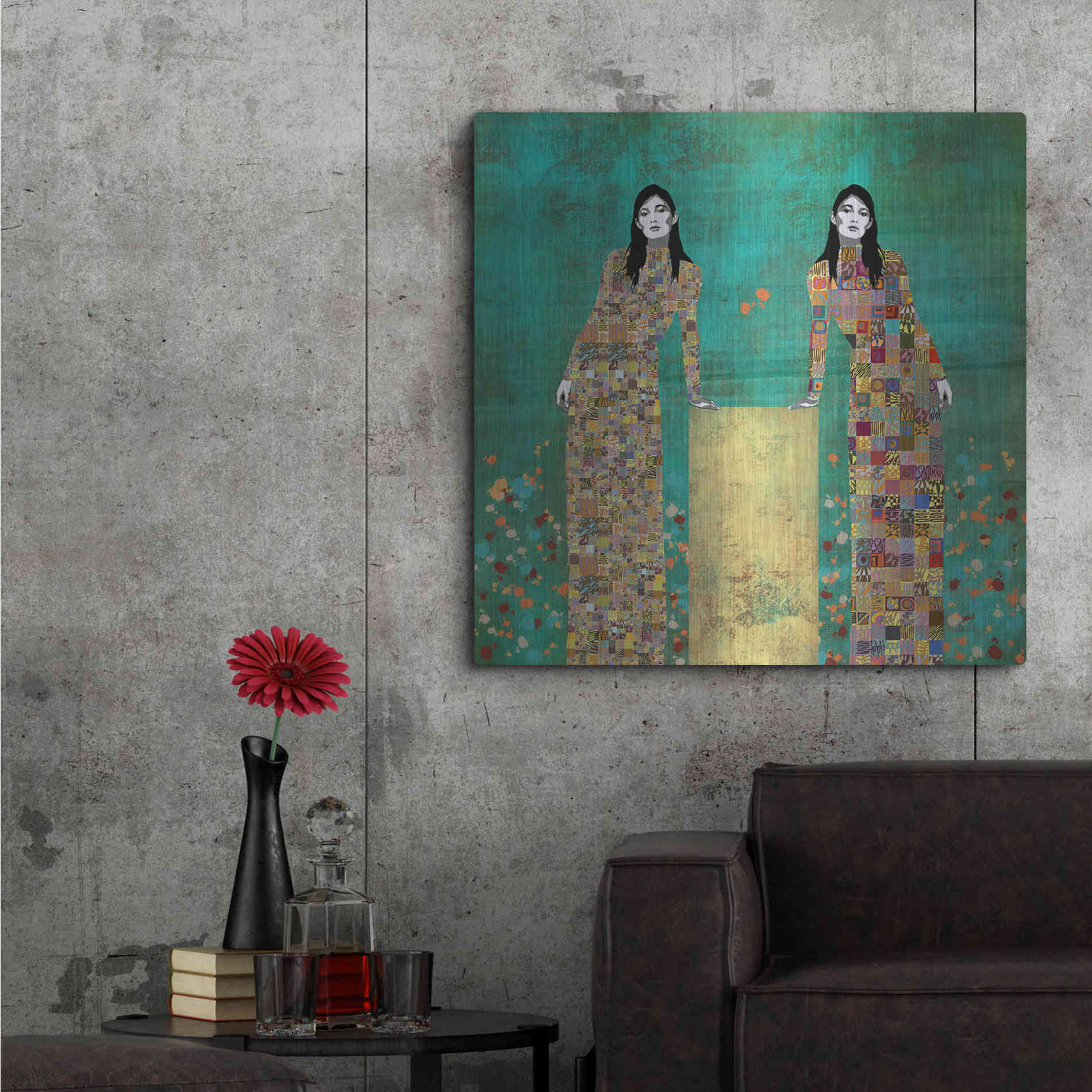 Luxe Metal Art 'Dale la Vueltas by Jose Cacho Metal Wall Art,36x36