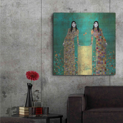 Luxe Metal Art 'Dale la Vueltas by Jose Cacho Metal Wall Art,36x36