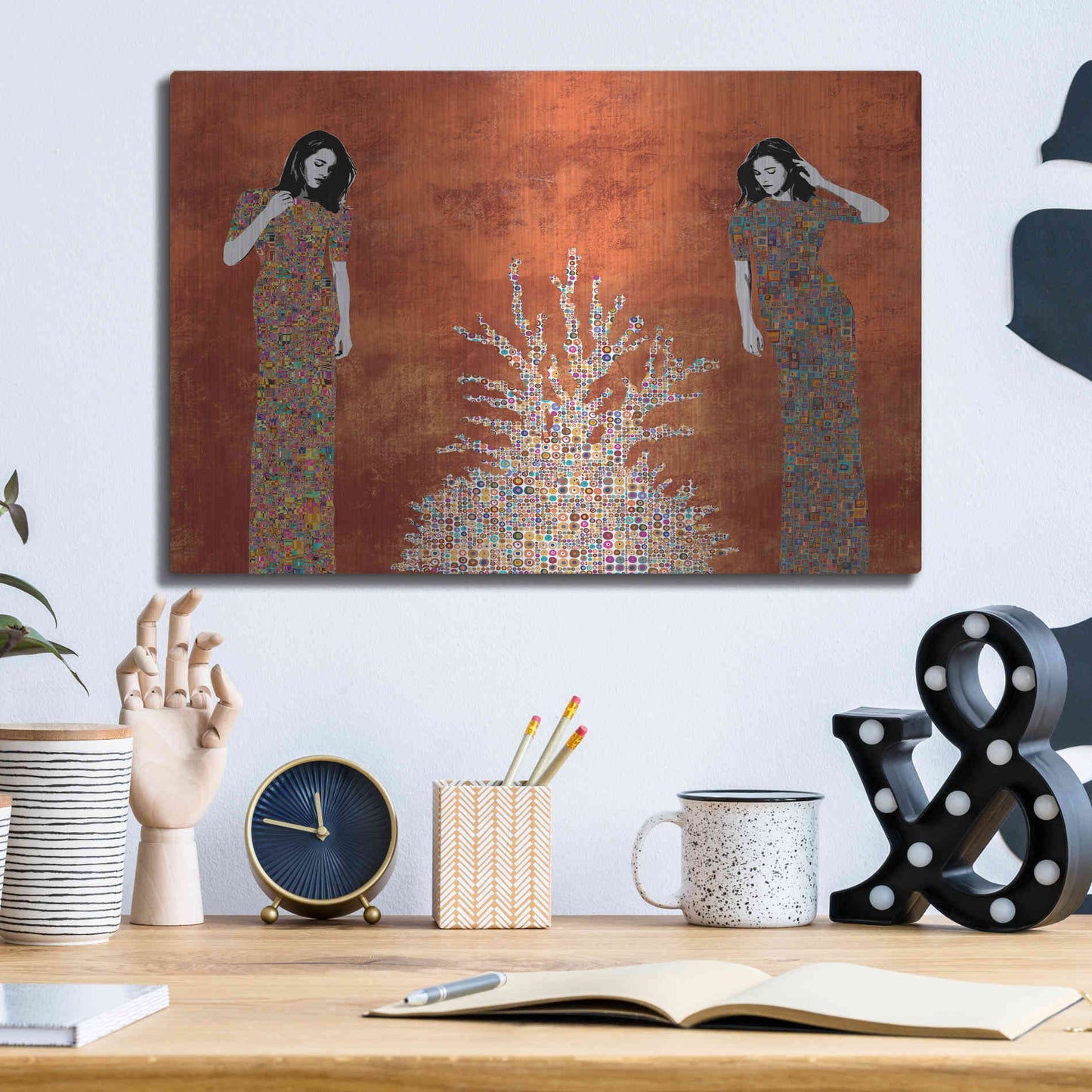Luxe Metal Art 'La Fuente by Jose Cacho Metal Wall Art,16x12
