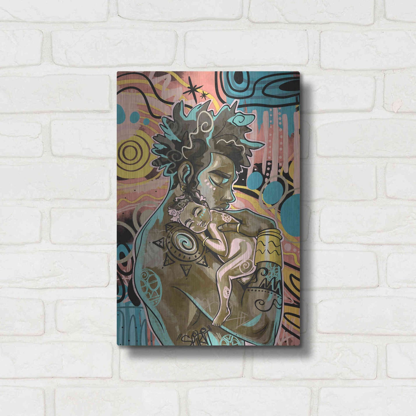 Luxe Metal Art 'The Brightest by Justin Copeland Metal Wall Art,12x16