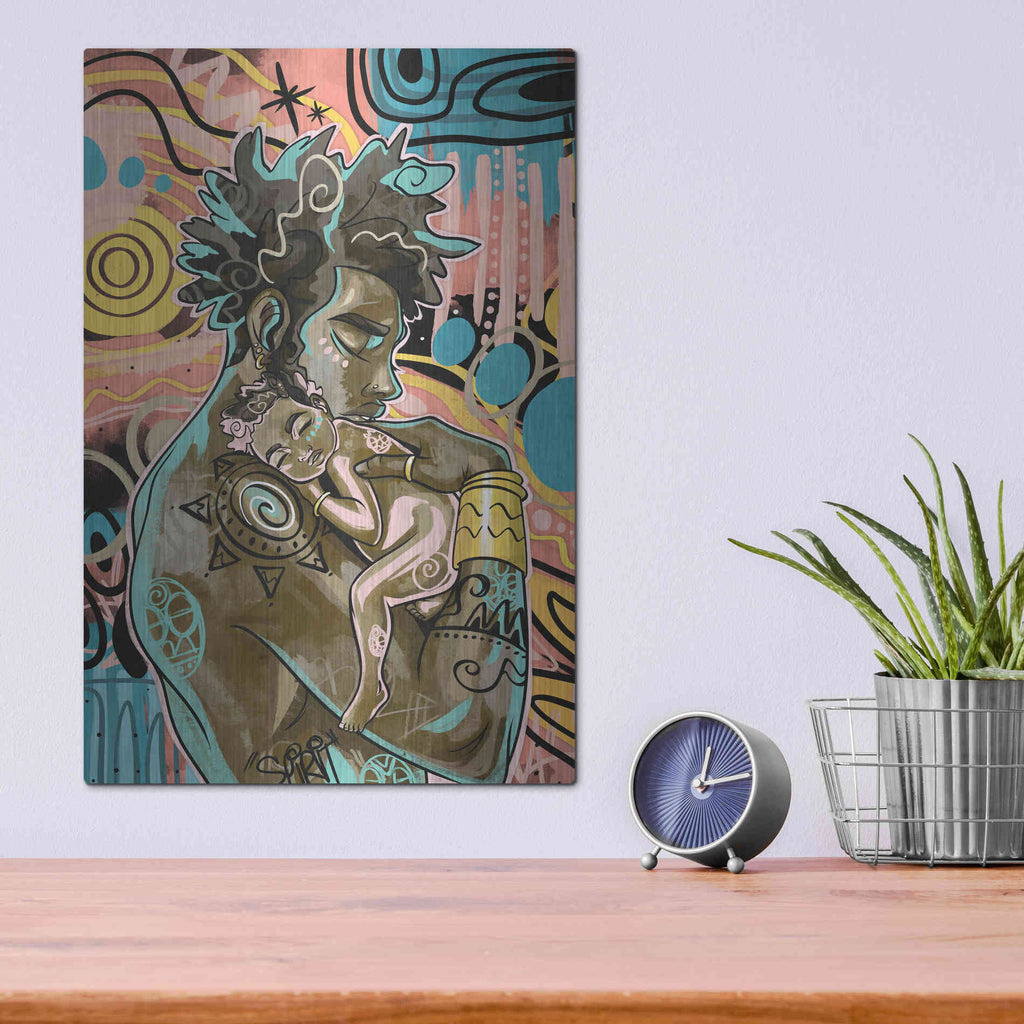 Luxe Metal Art 'The Brightest by Justin Copeland Metal Wall Art,12x16