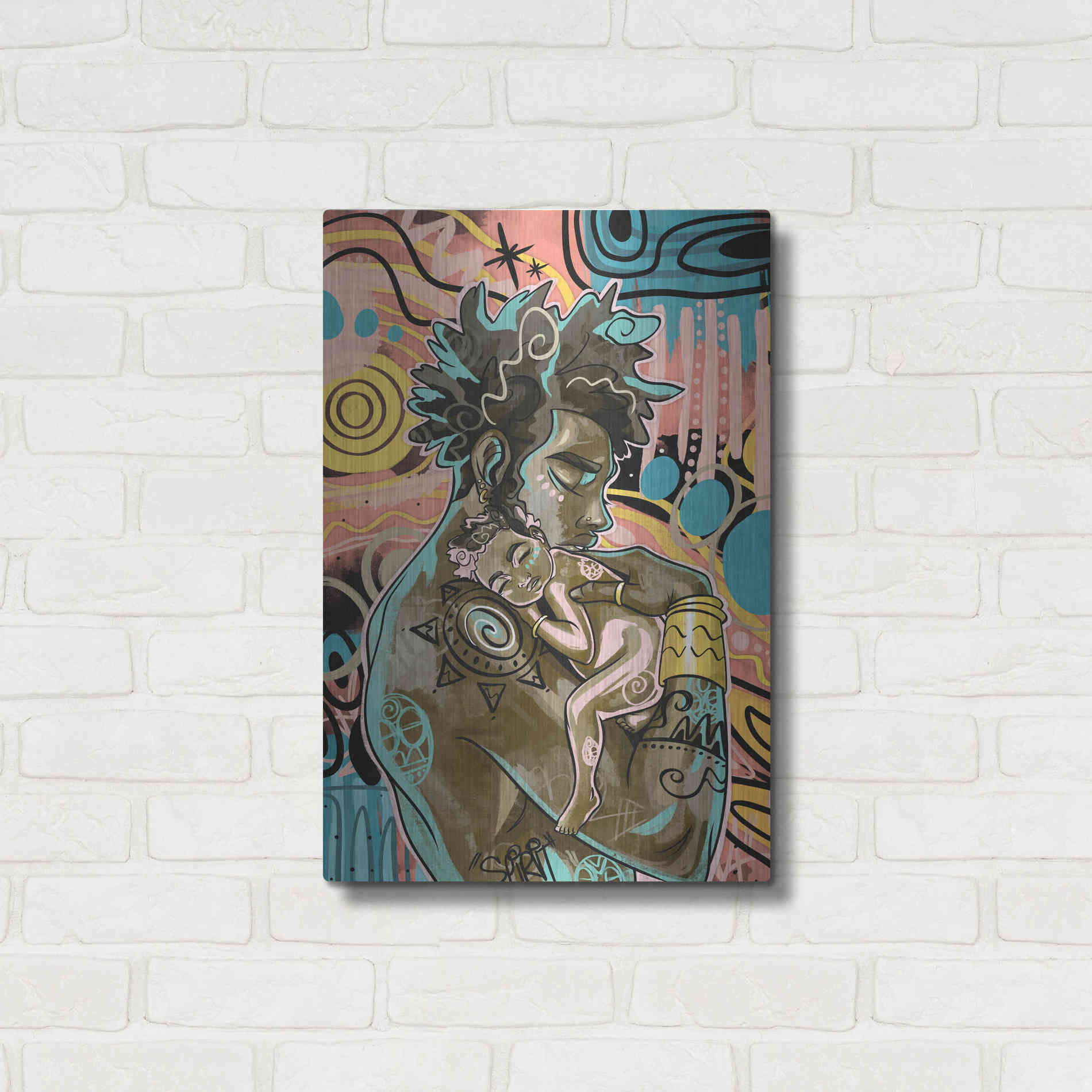 Luxe Metal Art 'The Brightest by Justin Copeland Metal Wall Art,16x24