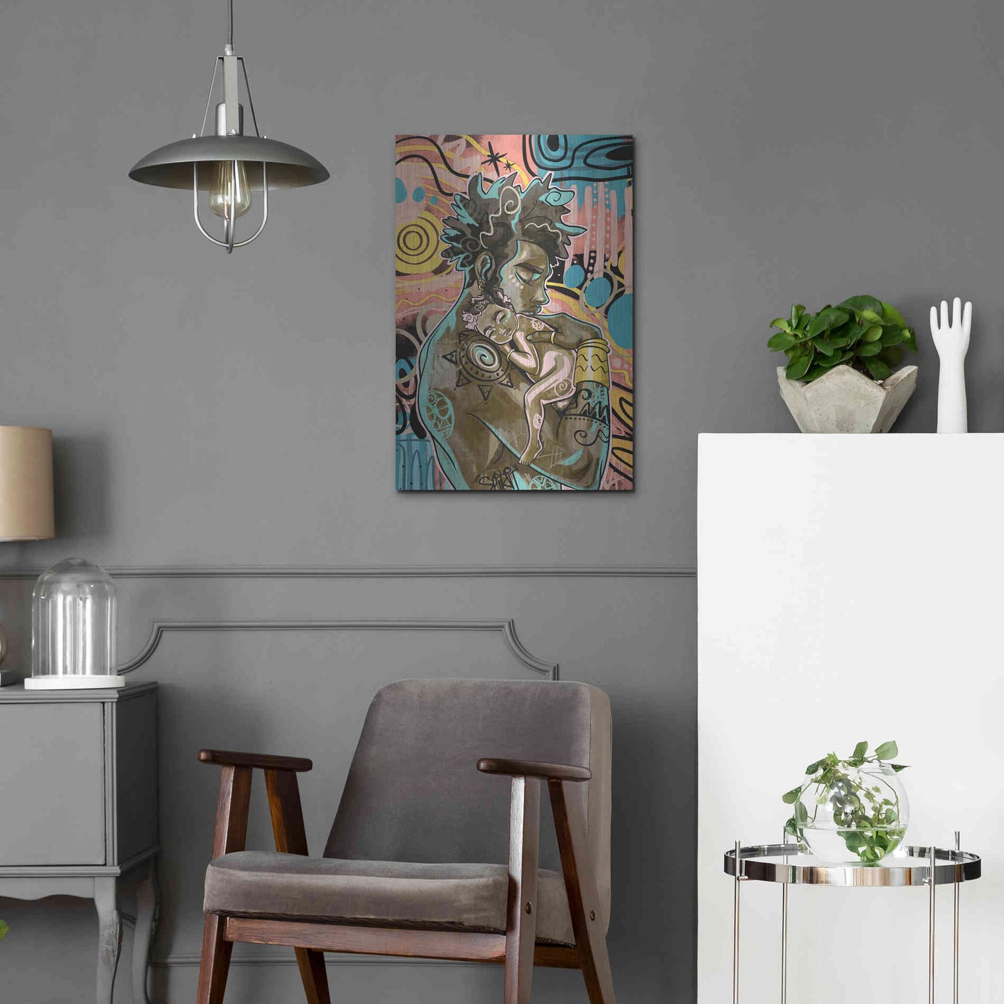 Luxe Metal Art 'The Brightest by Justin Copeland Metal Wall Art,16x24