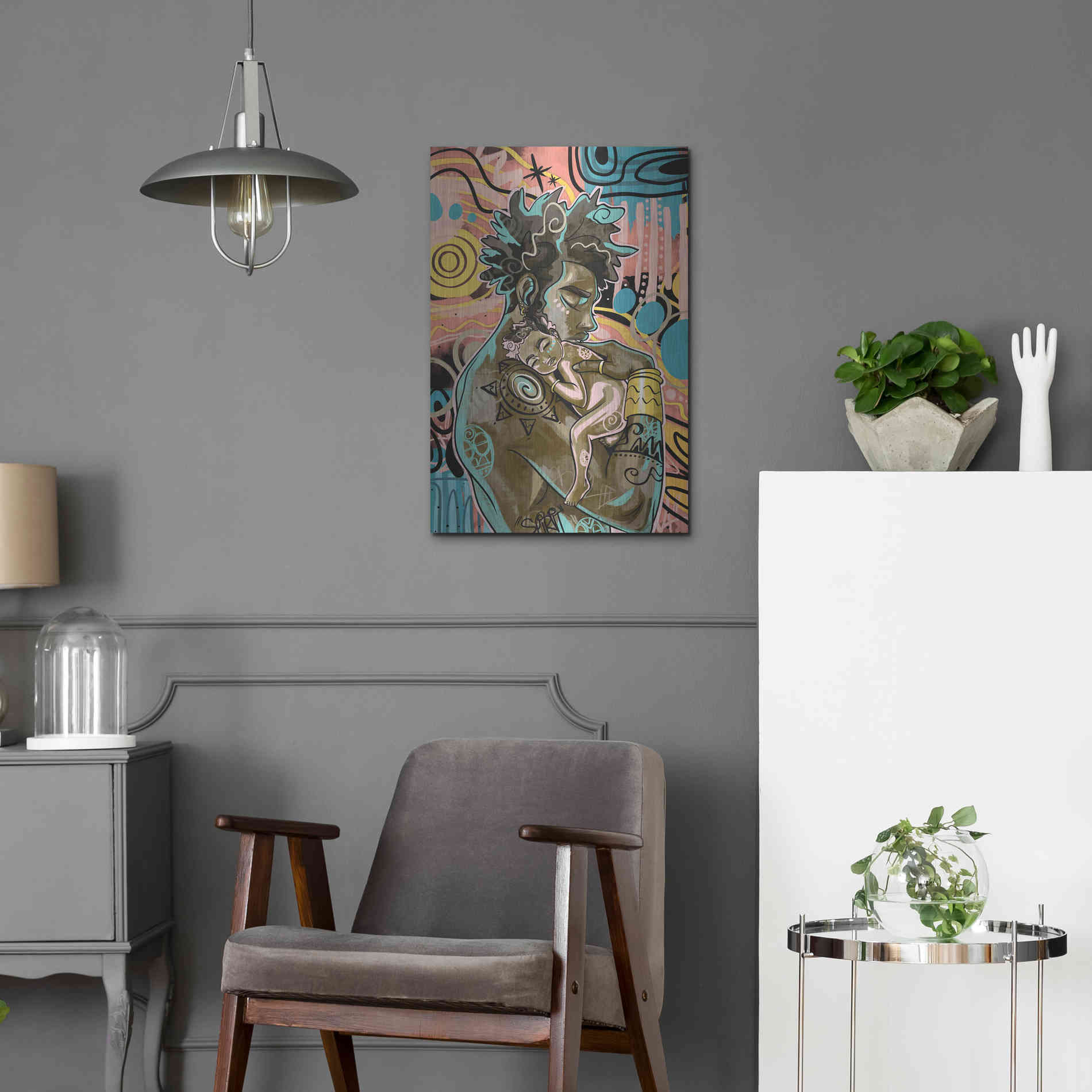 Luxe Metal Art 'The Brightest by Justin Copeland Metal Wall Art,16x24