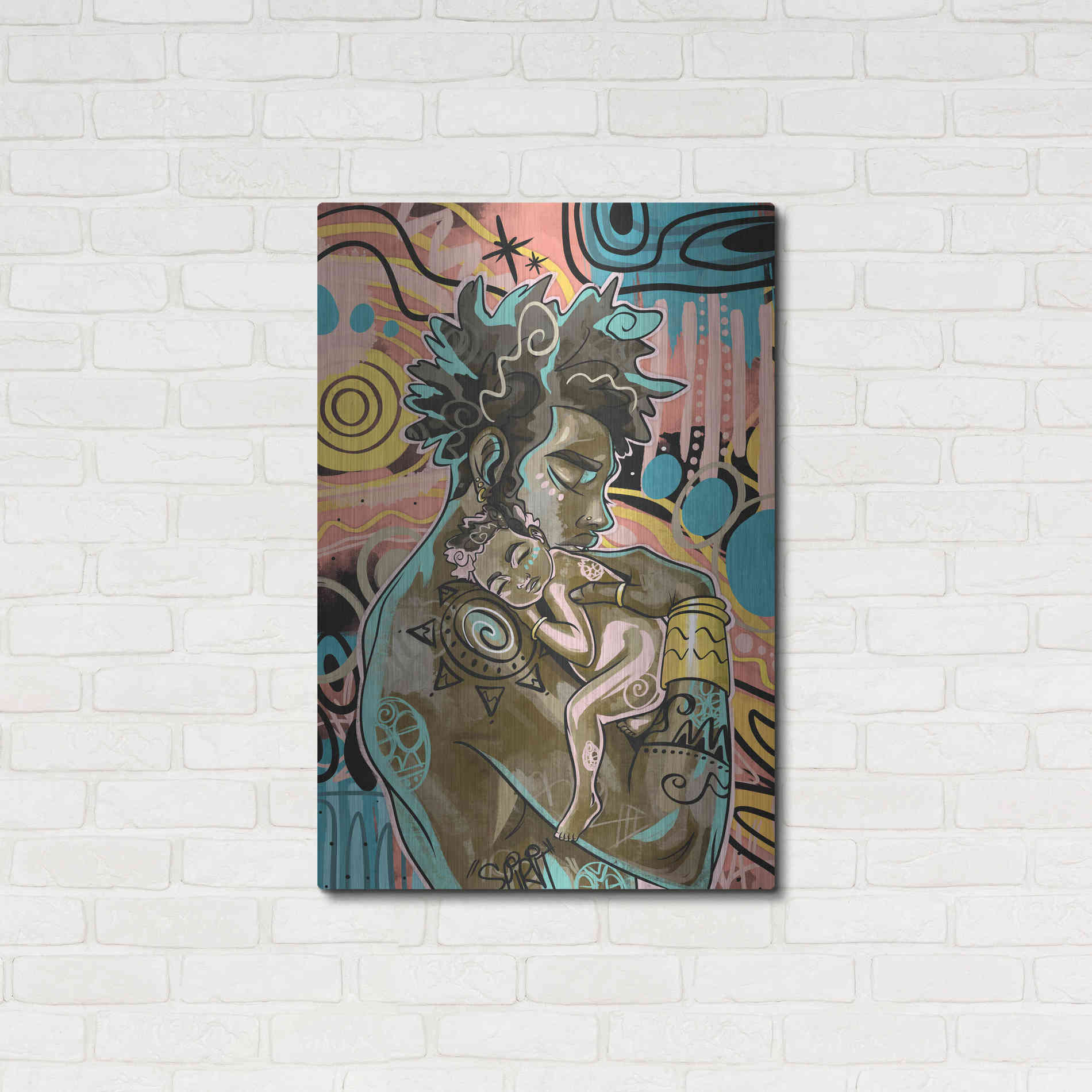 Luxe Metal Art 'The Brightest by Justin Copeland Metal Wall Art,24x36