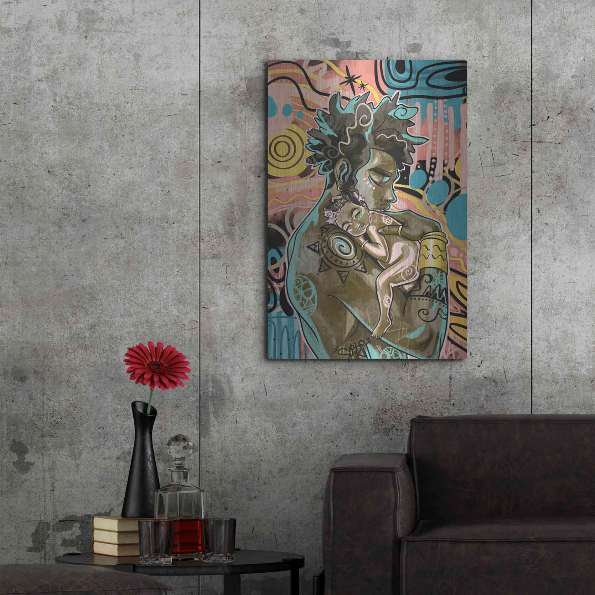 Luxe Metal Art 'The Brightest by Justin Copeland Metal Wall Art,24x36