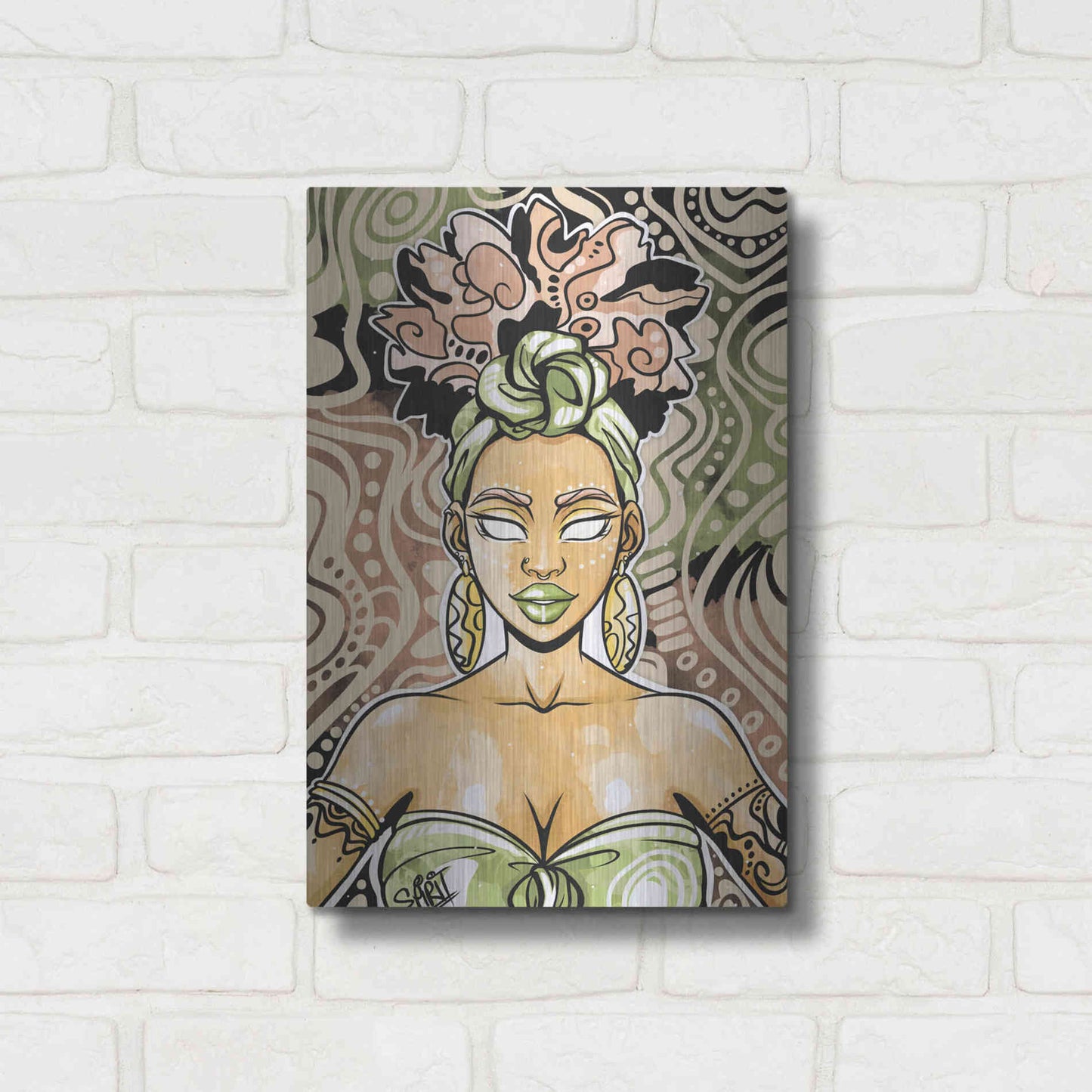 Luxe Metal Art 'Nailah by Justin Copeland Metal Wall Art,12x16