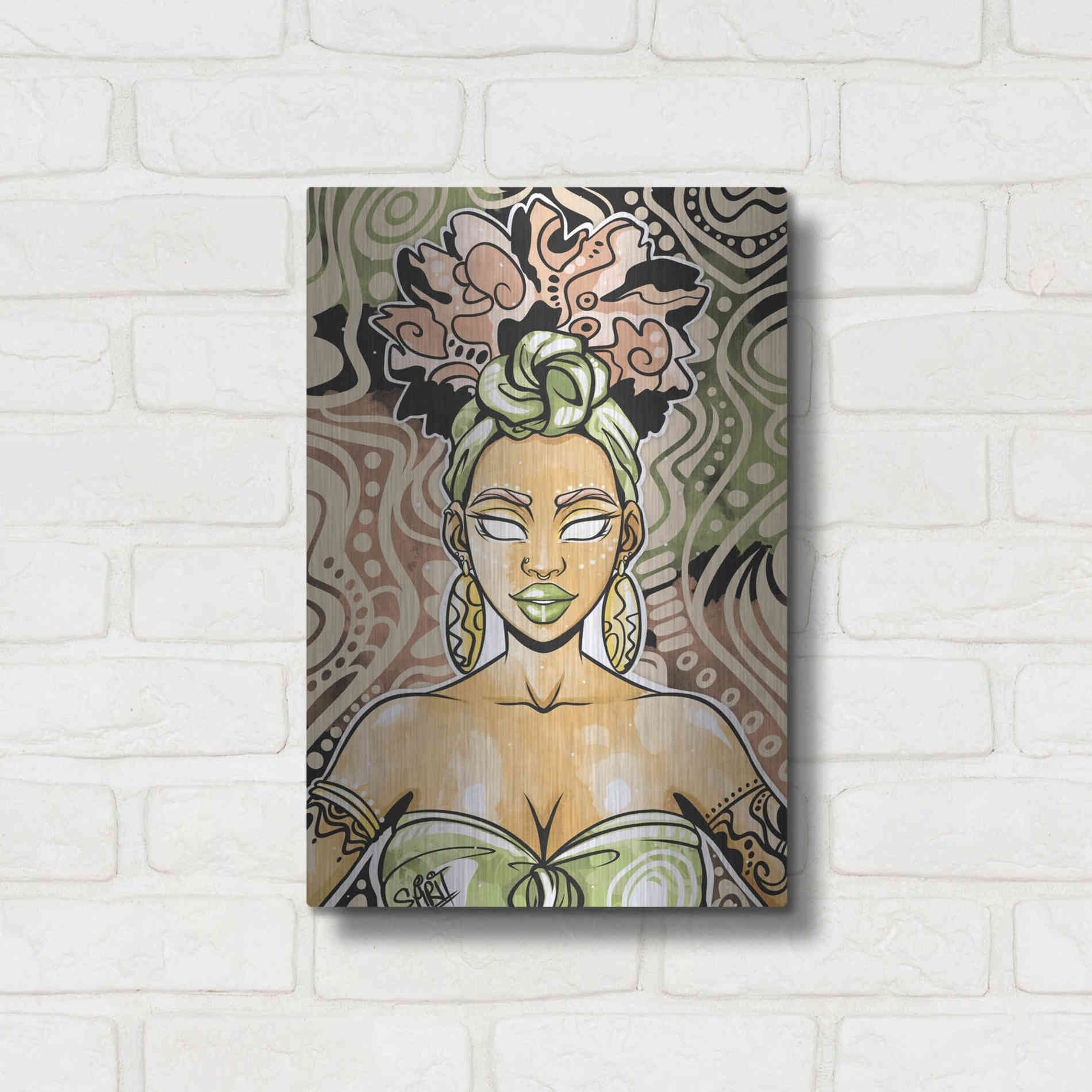 Luxe Metal Art 'Nailah by Justin Copeland Metal Wall Art,12x16