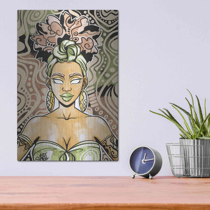 Luxe Metal Art 'Nailah by Justin Copeland Metal Wall Art,12x16