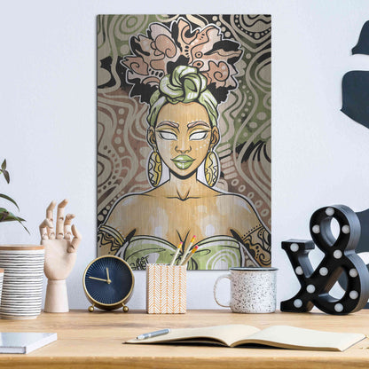 Luxe Metal Art 'Nailah by Justin Copeland Metal Wall Art,12x16