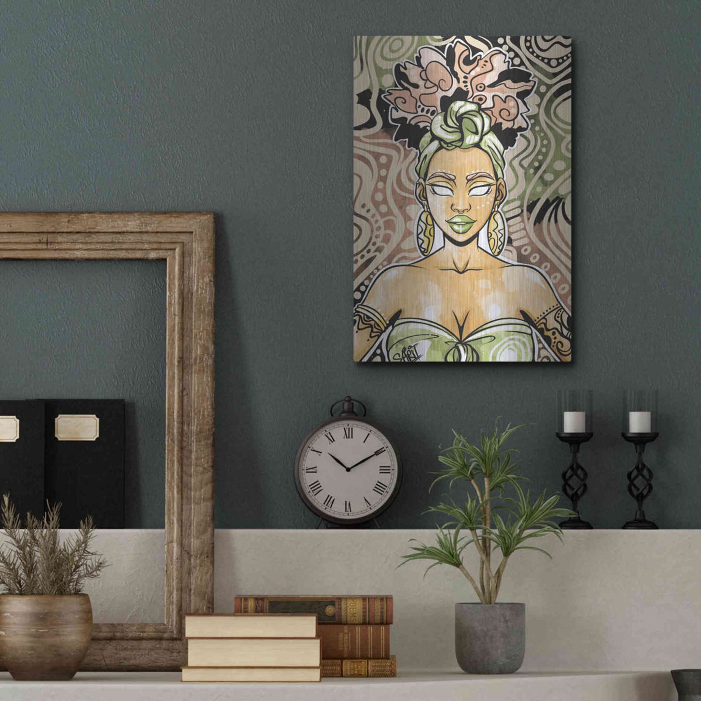 Luxe Metal Art 'Nailah by Justin Copeland Metal Wall Art,12x16