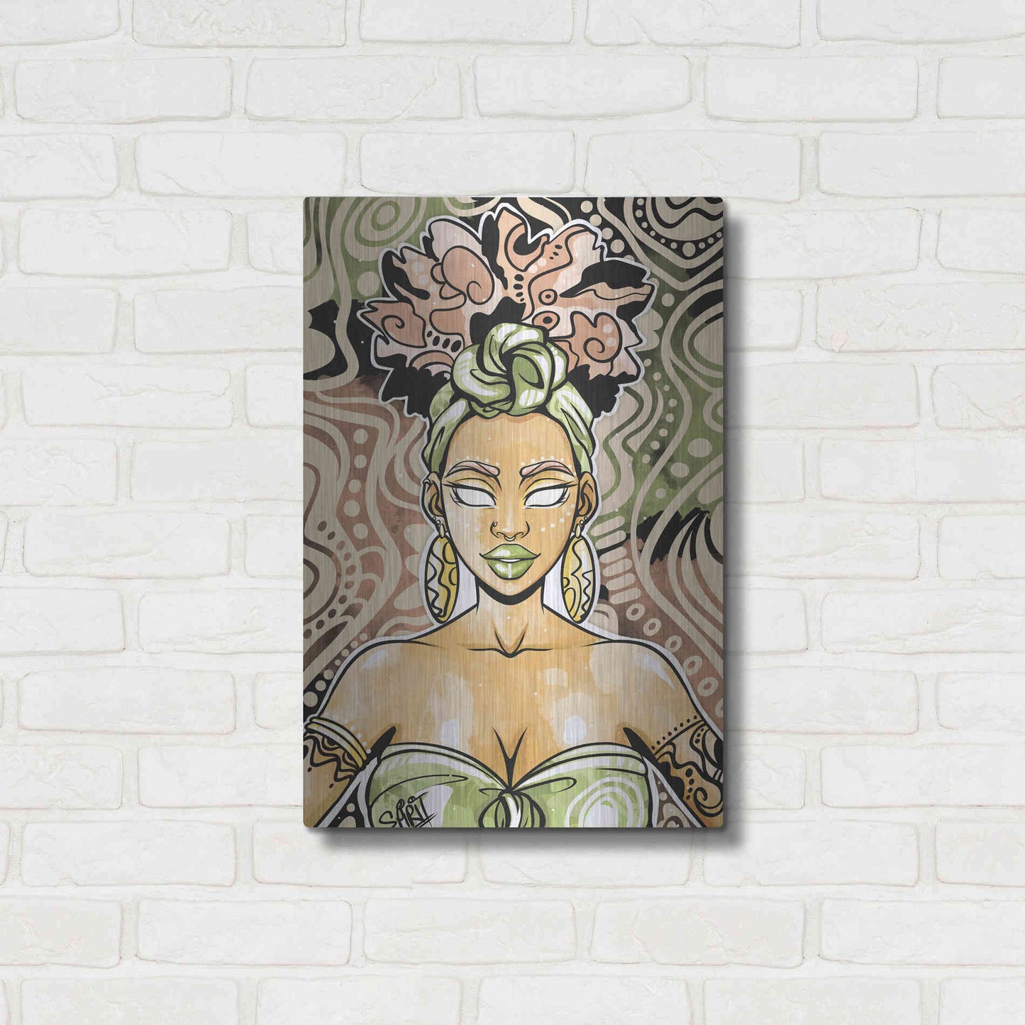 Luxe Metal Art 'Nailah by Justin Copeland Metal Wall Art,16x24