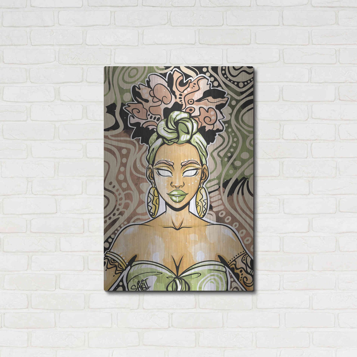 Luxe Metal Art 'Nailah by Justin Copeland Metal Wall Art,24x36